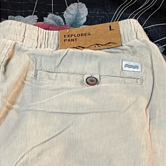 NWT SURF & SWIM CO. BEIGE/TAN CORDUROY YZT MENS EXPLORER PANT SZ LARGE - Picture 9 of 10